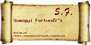 Somogyi Fortunát névjegykártya
